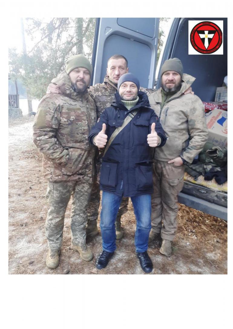 Звіт про реалізацію заходу - " Подорож в Донецьку область  до 95 бригади  ДШБ  ". Частина 1 - "Приїзд та передача товару та обладнання"